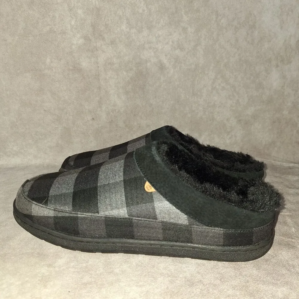 Lamo Julian Clog II Size 12 Men's Slippers Charcoal Plaid
